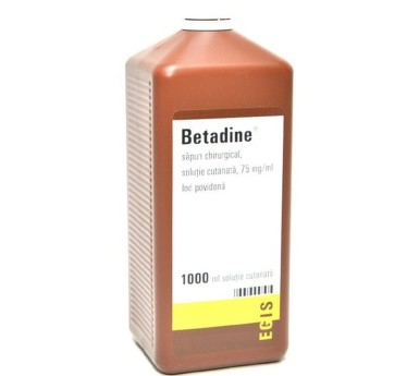 OTC - medicamente fara reteta - Betadine Sapun chirurgical 7.5% x 1 litru, medik-on.ro