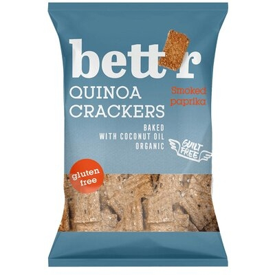 Biscuiti si gustari naturale - Bett'r chips din Quinoa si boia de ardei afumata x 100 grame, medik-on.ro