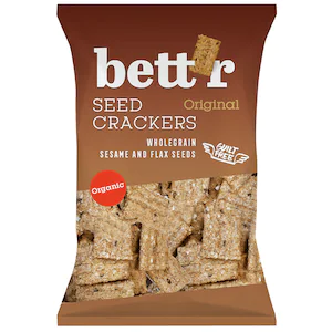 Biscuiti si gustari naturale - Bett'r crackers integrali BIO Original x 100 grame, medik-on.ro