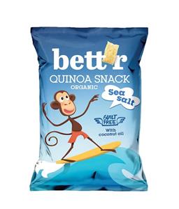 Biscuiti si gustari fara gluten - Bett'r Snack bio cu Quinoa si sare fara gluten x 50 grame, medik-on.ro