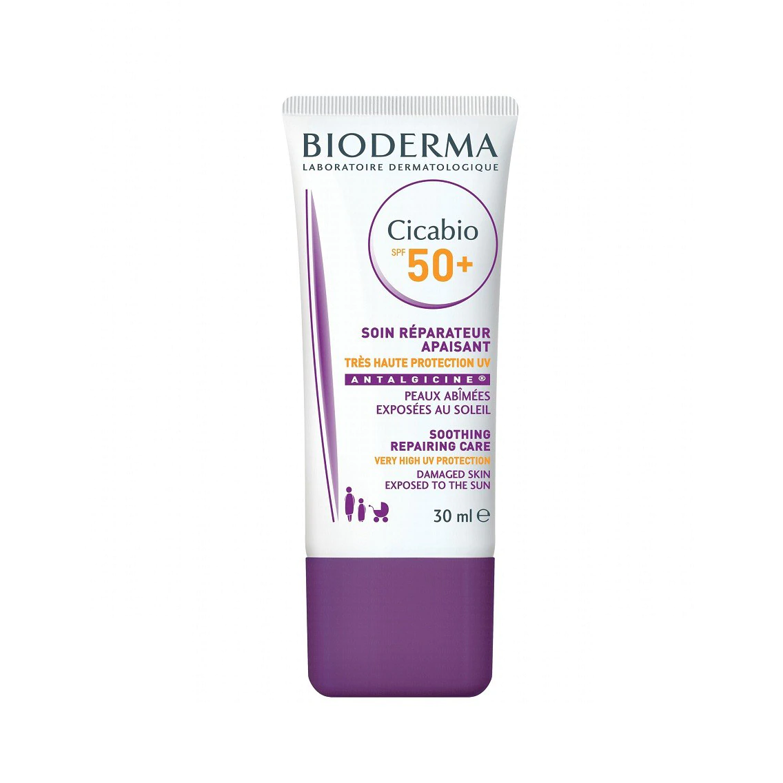 Produse cu SPF pentru fata - Bioderma Cicabio crema cu SPF50+ pentru pielea lezata expusa la soare x 30ml, medik-on.ro