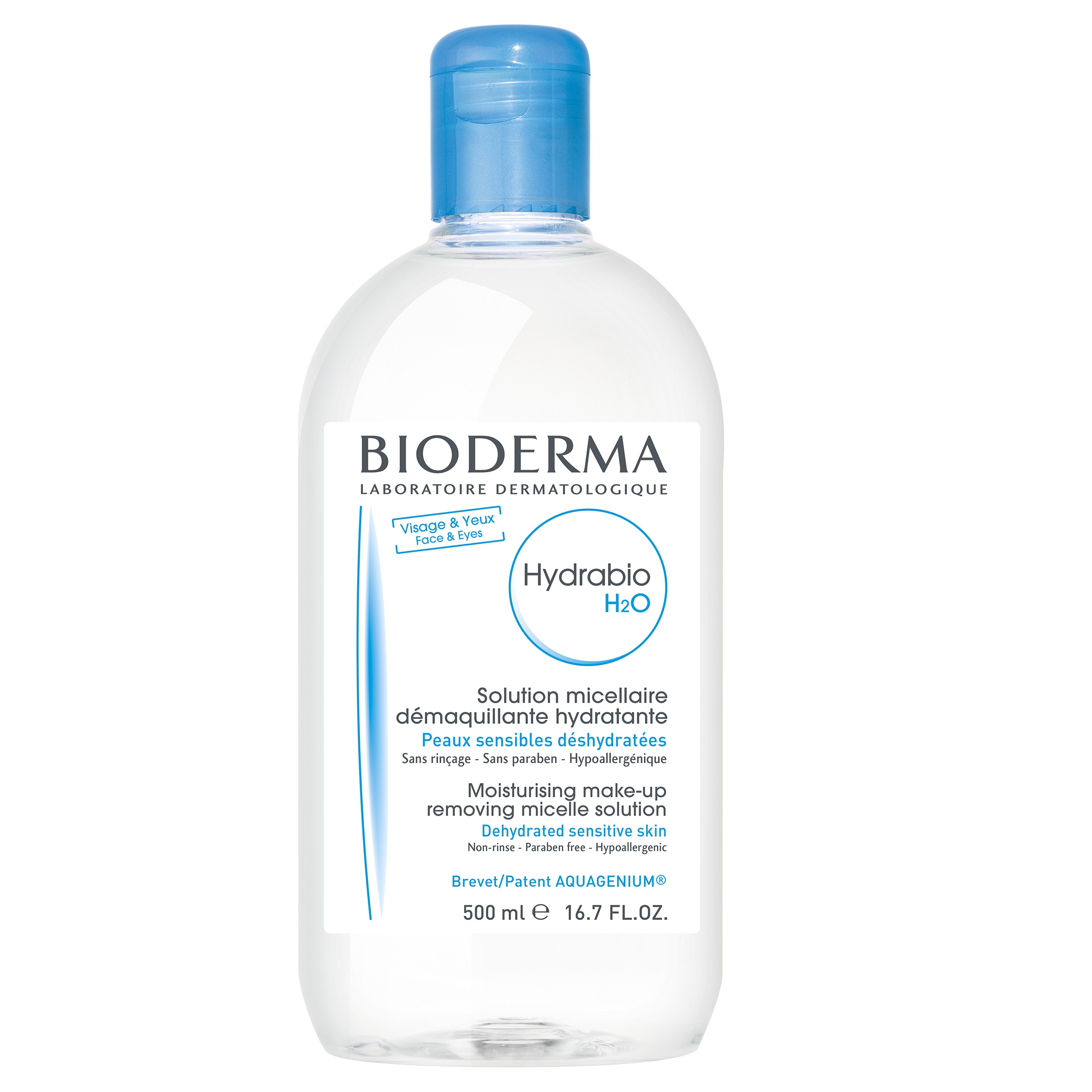 Lotiune micelara - Bioderma Hydrabio H2O solutie micelara hidratanta x 500ml, medik-on.ro