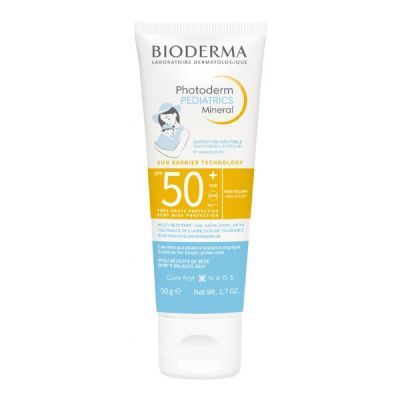 Produse cu SPF pentru copii - Bioderma Photoderm Mineral Pediatrics crema cu protectie solara SPF50+ pentru bebelusi de la nastere x 50ml, medik-on.ro