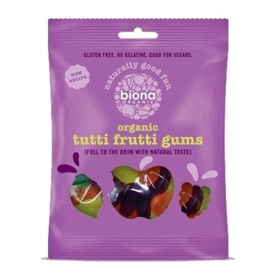 Dulciuri sanatoase - Biona Organic jeleuri Tutti frutti bio x 75 grame, medik-on.ro
