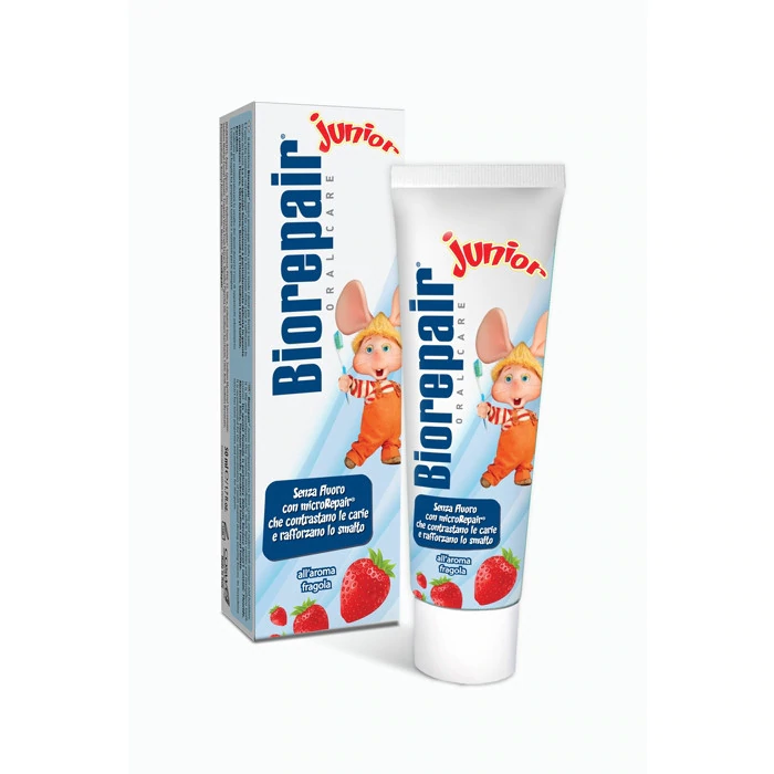 Paste de dinti pentru copii - Biorepair Junior 0-6 ani cu aroma de capsuni x 50ml, medik-on.ro