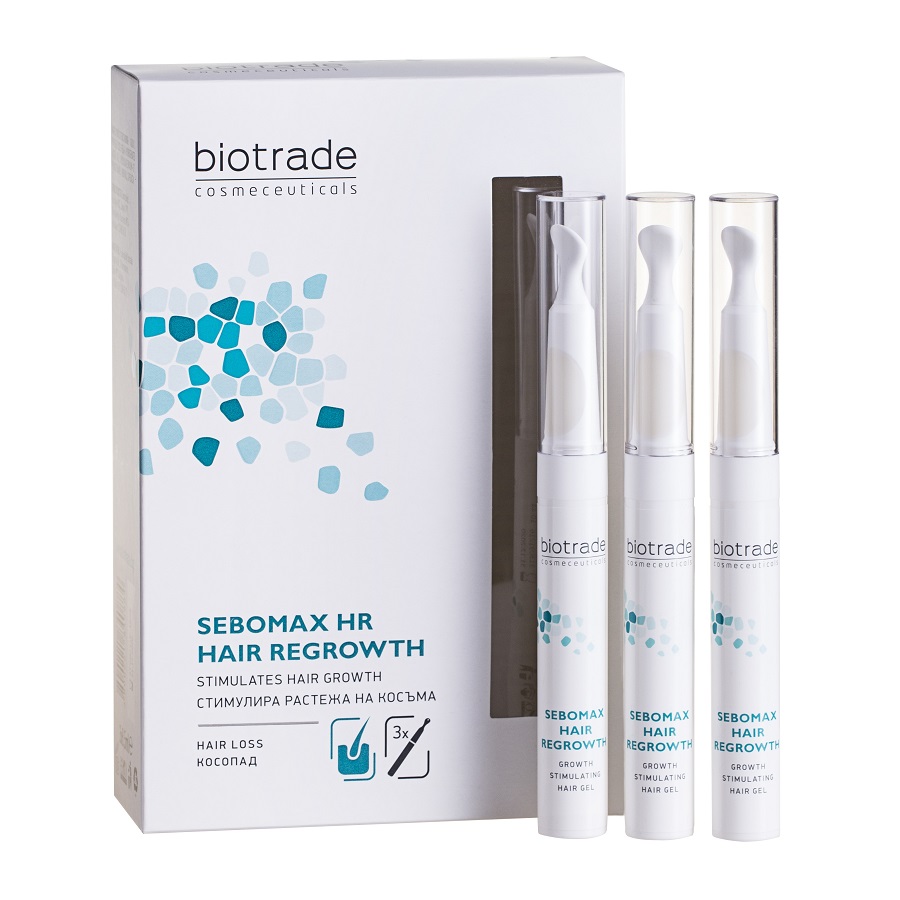 Tratamente impotriva caderii parului - Biotrade Sebomax gel stimulator pentru par 3 x 8.5ml, medik-on.ro