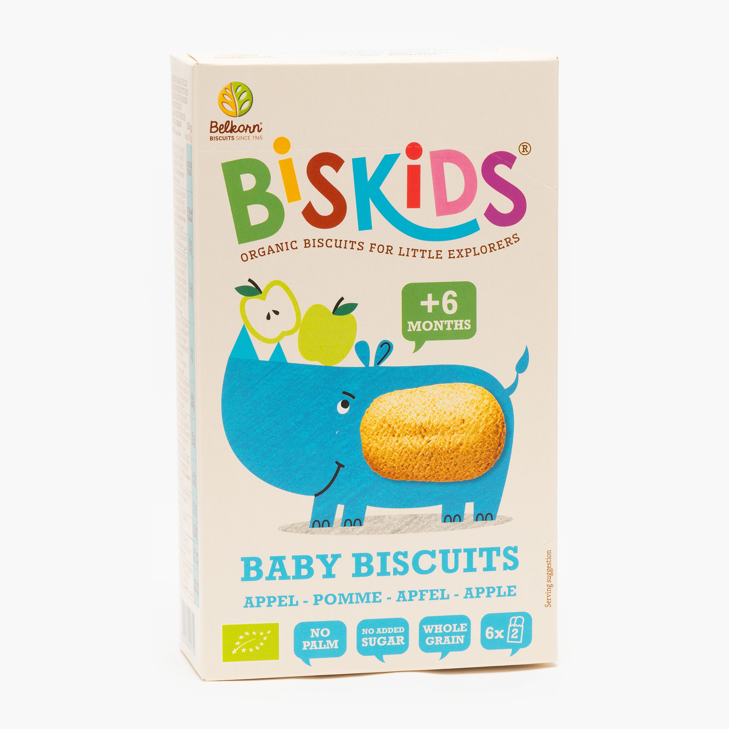 Biscuiti si pufuleti - Biskids Baby Biscuiti eco fara zahar cu mere, de la 6 luni, 120 grame, medik-on.ro