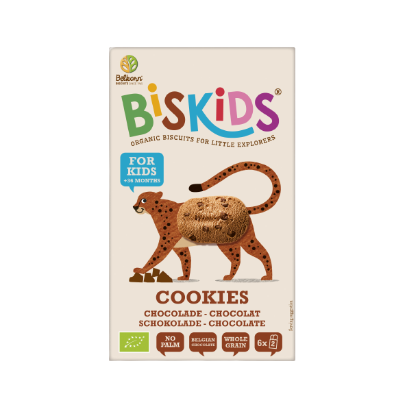 Biscuiti si pufuleti - Biskids Biscuiti Kids eco cu ciocolata, de la 3 ani, 120 grame, medik-on.ro