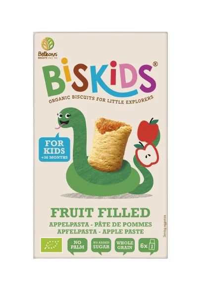 Biscuiti si pufuleti - Biskids Biscuiti Kids eco din spelta cu umplutura de mar, de la 3 ani, 150 grame, medik-on.ro