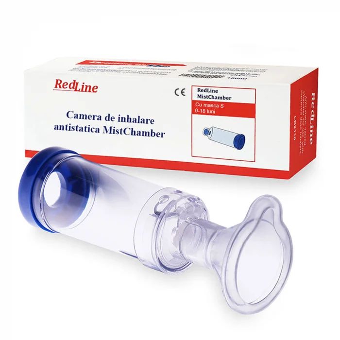 Aparate aerosoli, nebulizatoare si accesorii - RedLine Camera de inhalare cu masca pentru bebelusi, medik-on.ro