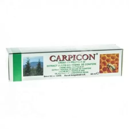 Cicatrizante - Carpicon Crema cu Propolis si Extract de Rasina x 50 grame, medik-on.ro