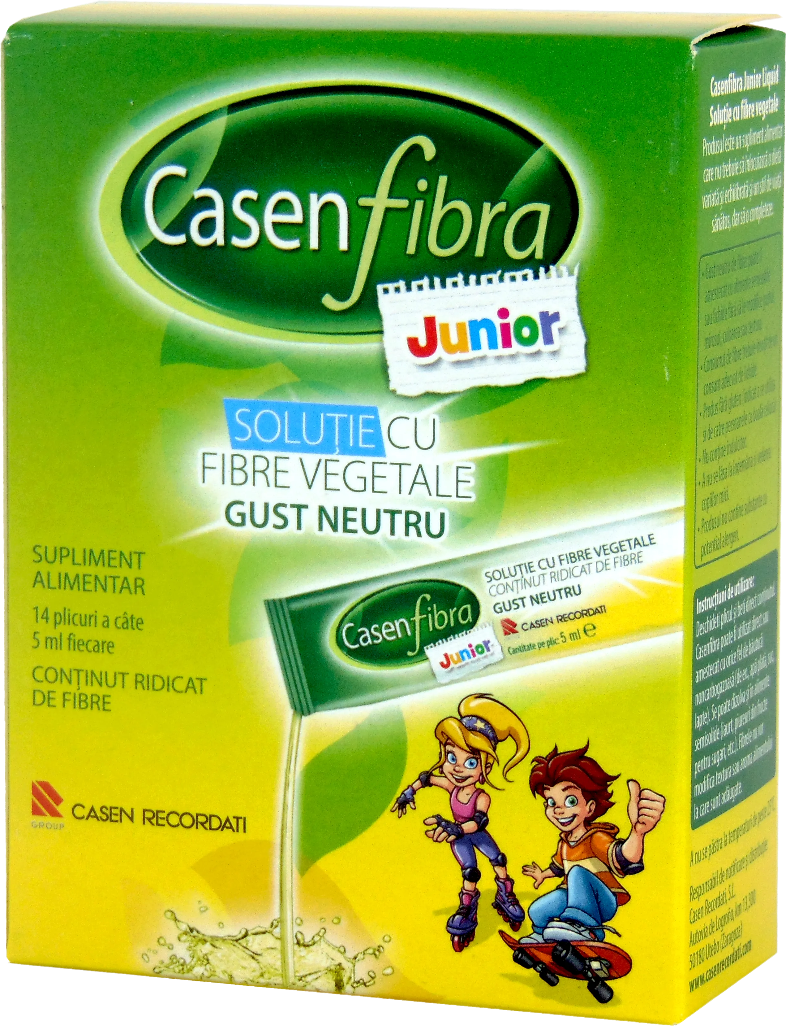 Constipatie - Casenfibra junior x 14 plicuri, medik-on.ro