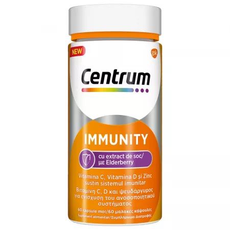 Imunitate - Centrum Immunity cu extract de soc x 60 capsule moi, medik-on.ro