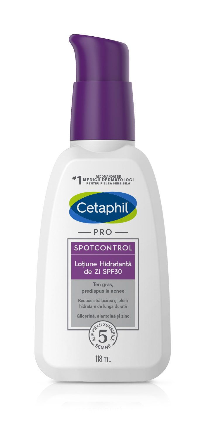 Ingrijire ten gras-acneic - Cetaphil Pro Spot Control crema hidratanta SPF30 ten gras acneic x 120ml, medik-on.ro