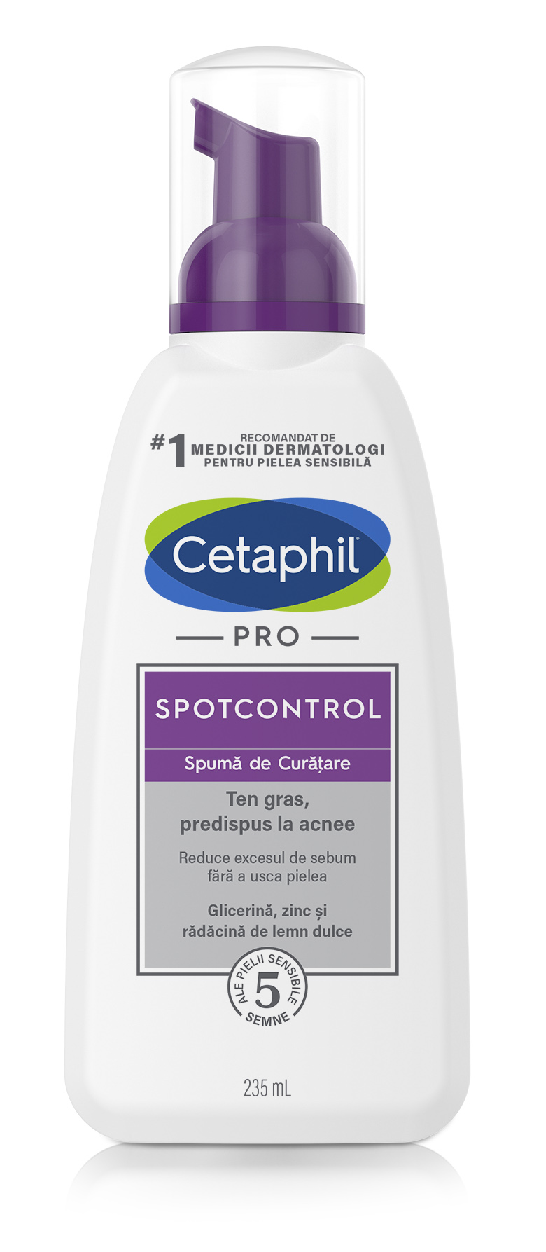 Ingrijire ten gras-acneic - Cetaphil Pro Spot Control spuma de curatare x 235ml, medik-on.ro