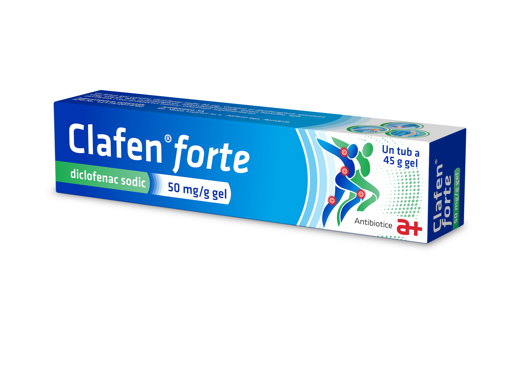 OTC - medicamente fara reteta - Clafen Forte gel 50mg/g x 45 grame, medik-on.ro