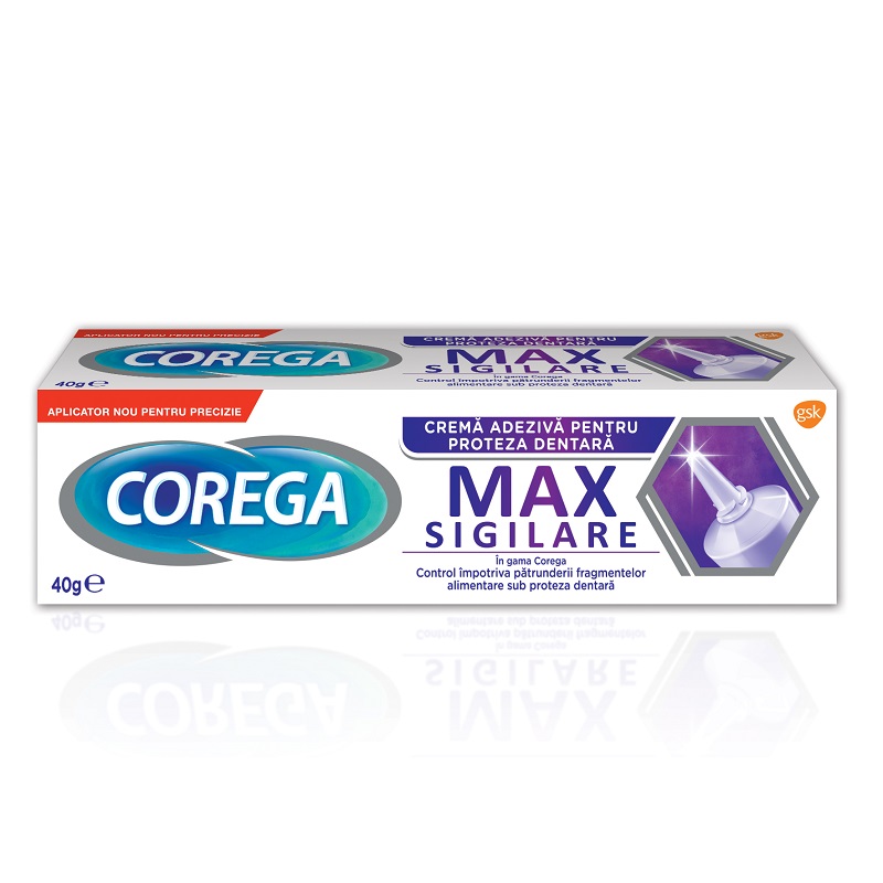 Adezivi proteze dentare - Corega crema adeziva Max sigilare x 40 grame, medik-on.ro