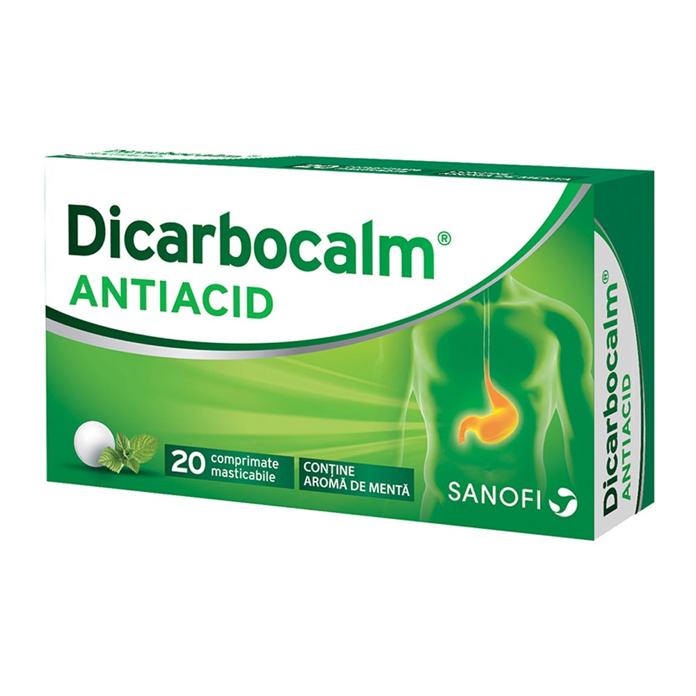 OTC - medicamente fara reteta - Dicarbocalm x 20 comprimate masticabile, medik-on.ro