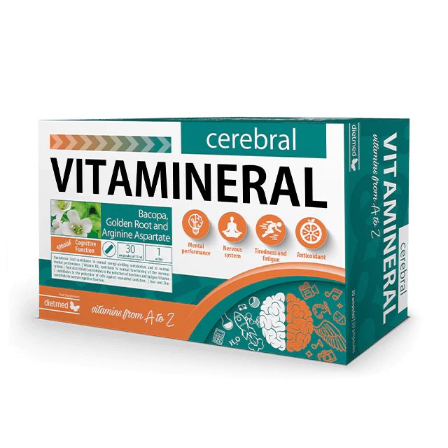 Stres oxidativ - Dietmed VitaMineral cerebral 15ml x 30 fiole, medik-on.ro