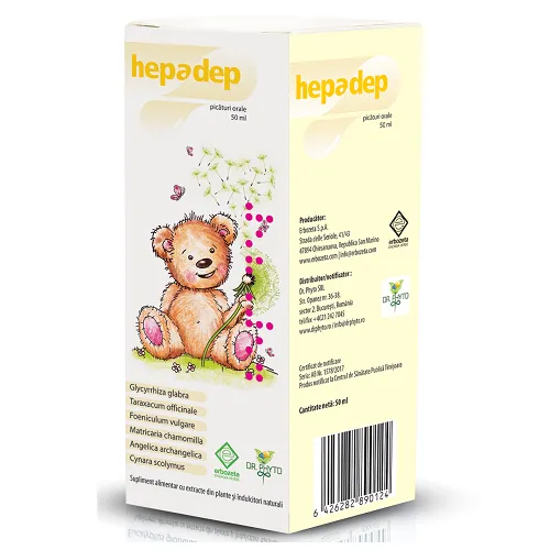 Hepatoprotectoare - Dr. Phyto Hepadep picaturi x 50ml, medik-on.ro