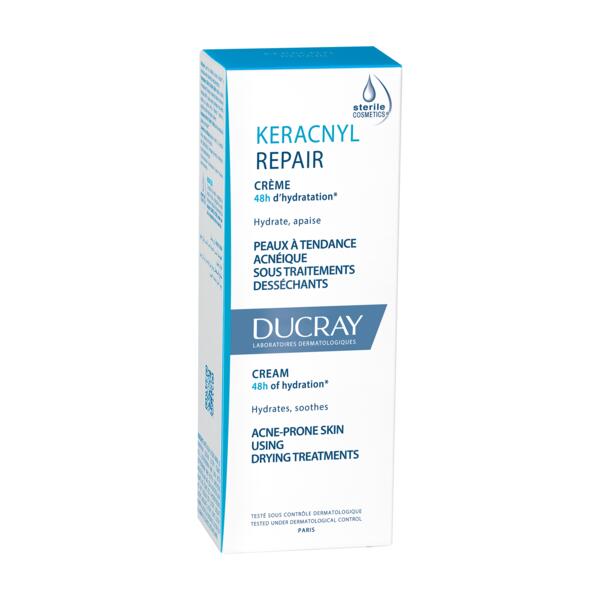 Ingrijire ten gras-acneic - Ducray Keracnyl Repair d.e.f.i. crema x 50 ml, medik-on.ro