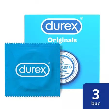 Prezervative si lubrifianti - Durex Classic x 3 prezervative, medik-on.ro