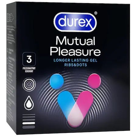 Prezervative si lubrifianti - Durex Mutual Pleasure x 3 prezervative, medik-on.ro