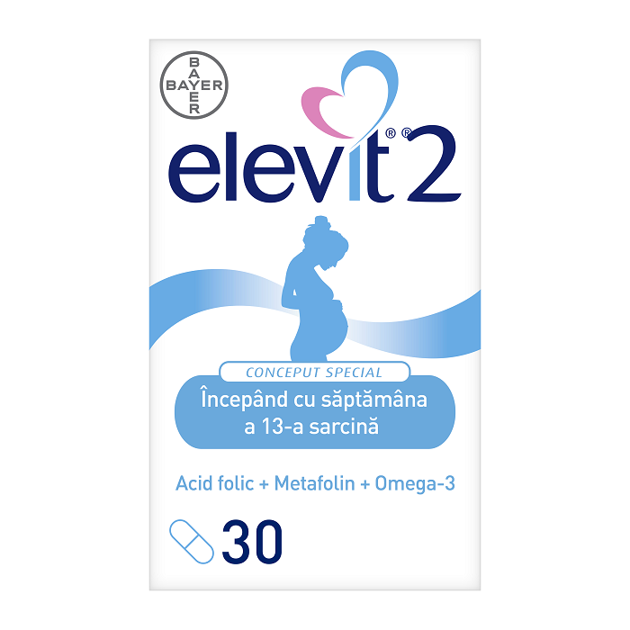 Vitamine si antiemetice - Elevit 2 x 30 capsule, medik-on.ro