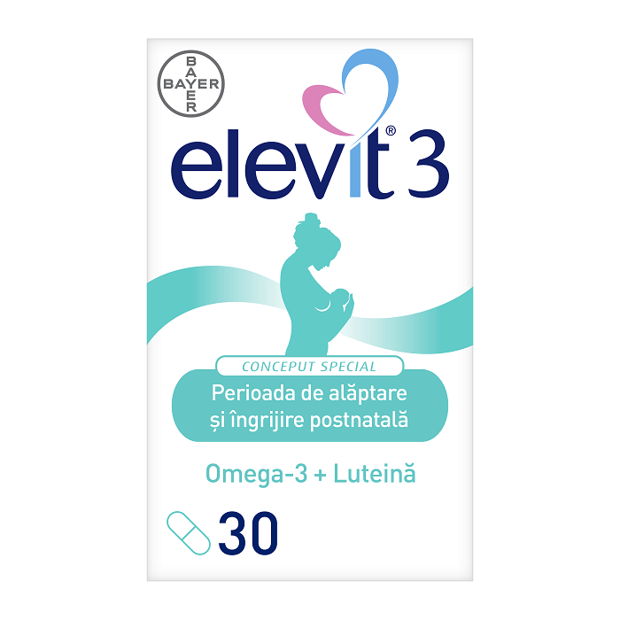 Vitamine si antiemetice - Elevit 3 x 30 capsule, medik-on.ro
