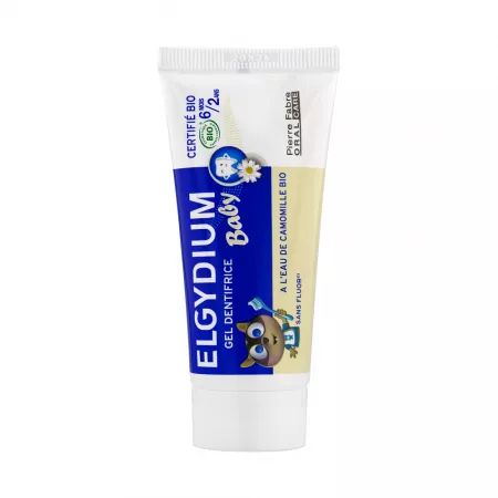 Paste de dinti pentru copii - Elgydium Baby Pasta de dinti Organic Bio, copii 6 luni - 2 ani x 30ml, medik-on.ro