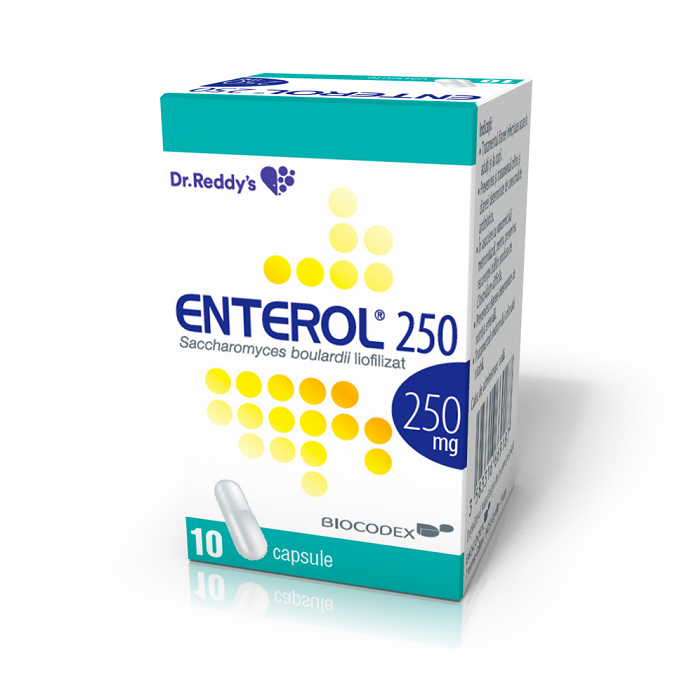 OTC - medicamente fara reteta - Enterol 250mg x 10 capsule, medik-on.ro