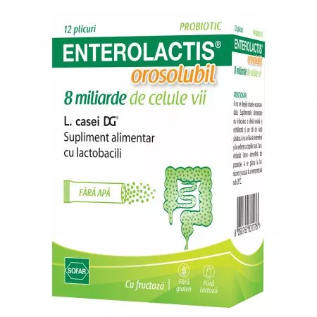Probiotice si prebiotice - Enterolactis probiotic orosolubil x 12 plicuri, medik-on.ro