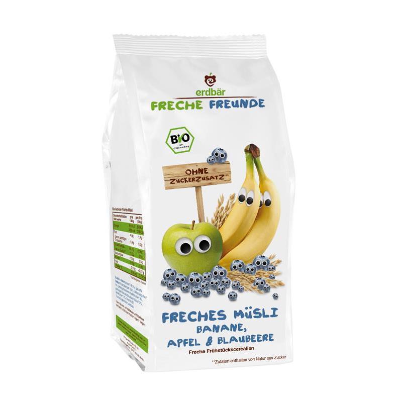 Cereale - Erdbar musli cu banane, mere si afine x 220 grame, medik-on.ro