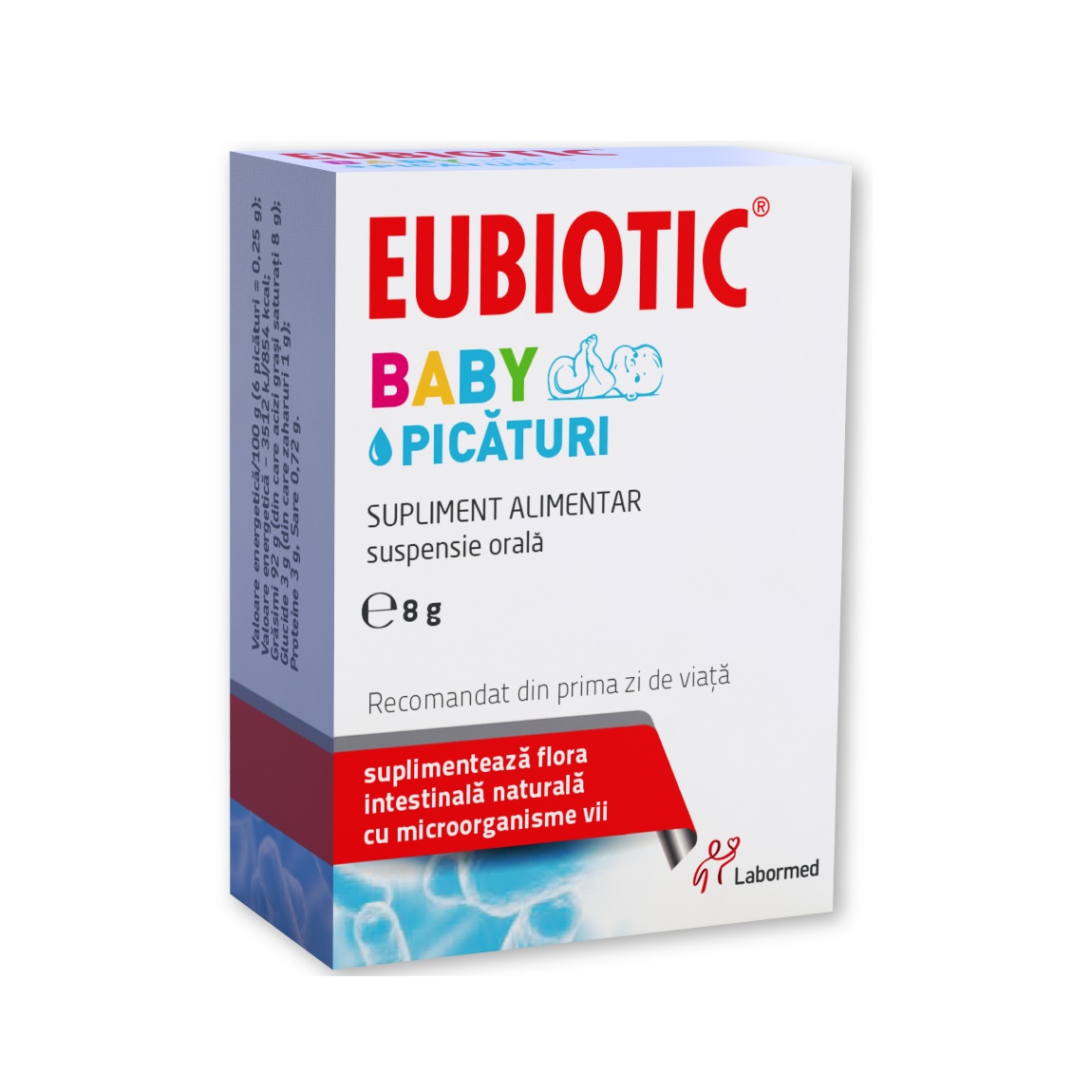 Probiotice si prebiotice - Eubiotic Baby picaturi 1 flacon x 8 grame, medik-on.ro