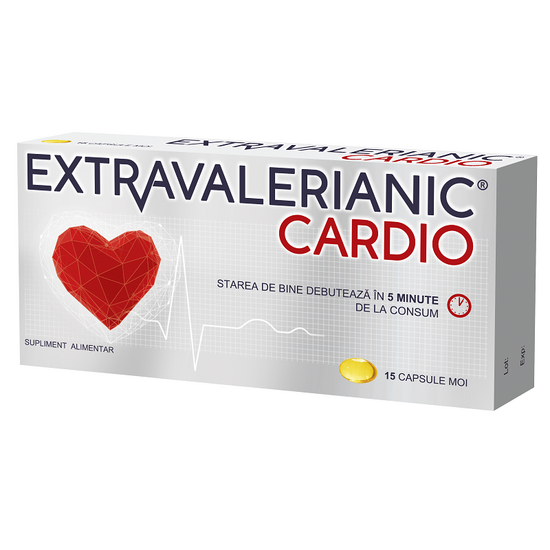 Calmante si somn linistit - Extravalerianic Cardio x 15 capsule, medik-on.ro