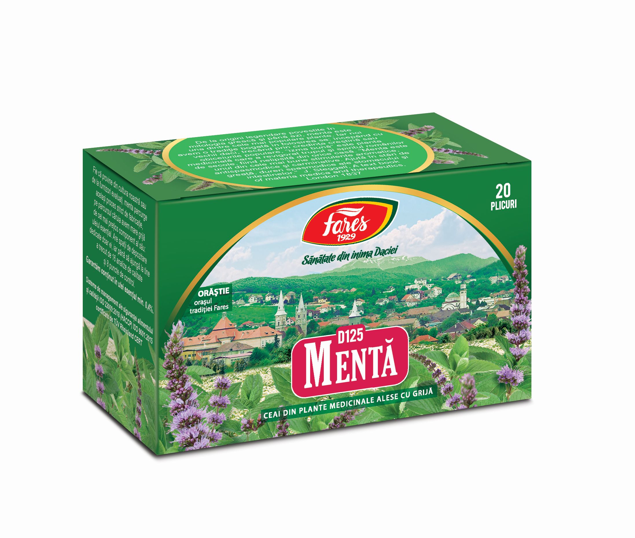 Ceaiuri - Fares ceai menta x 20 plicuri, medik-on.ro