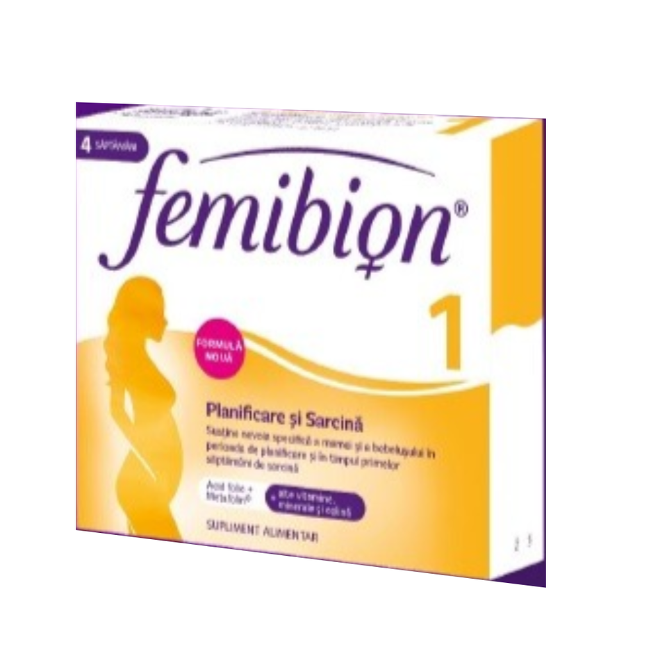 Vitamine si antiemetice - Femibion 1 Planificare si sarcina x 28 comprimate, medik-on.ro