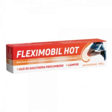 Analgezice locale - Fleximobil Hot-gel emulsionat x 50 grame, medik-on.ro