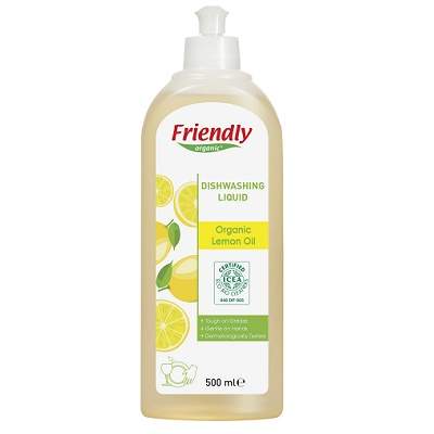 Detergenti si dezinfectanti - Friendly Detergent manual de vase cu miros de lamaie x 500ml, medik-on.ro
