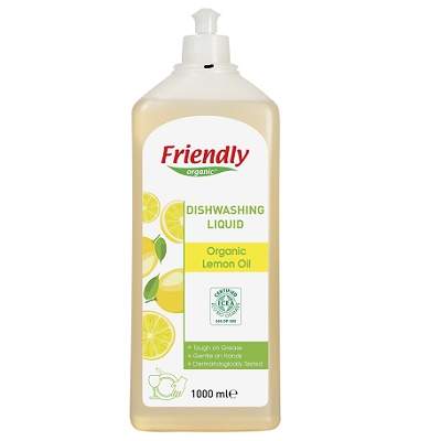 Detergenti si dezinfectanti - Friendly Detergent manual de vase manual cu miros de lamaie x 1000 ml, medik-on.ro