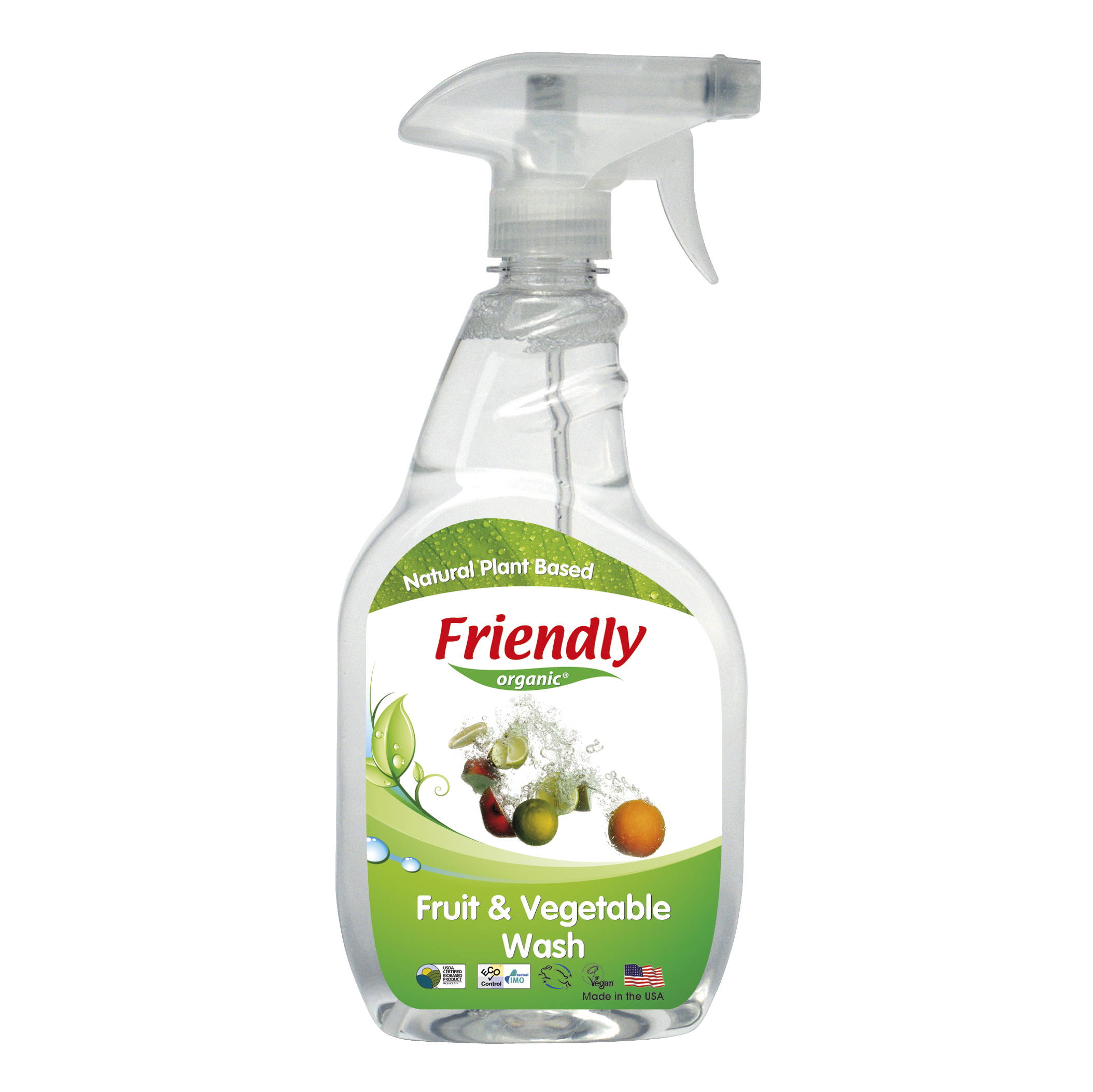 Detergenti si dezinfectanti - Friendly Detergent spray pentru curatare fructe si legume x 650ml, medik-on.ro