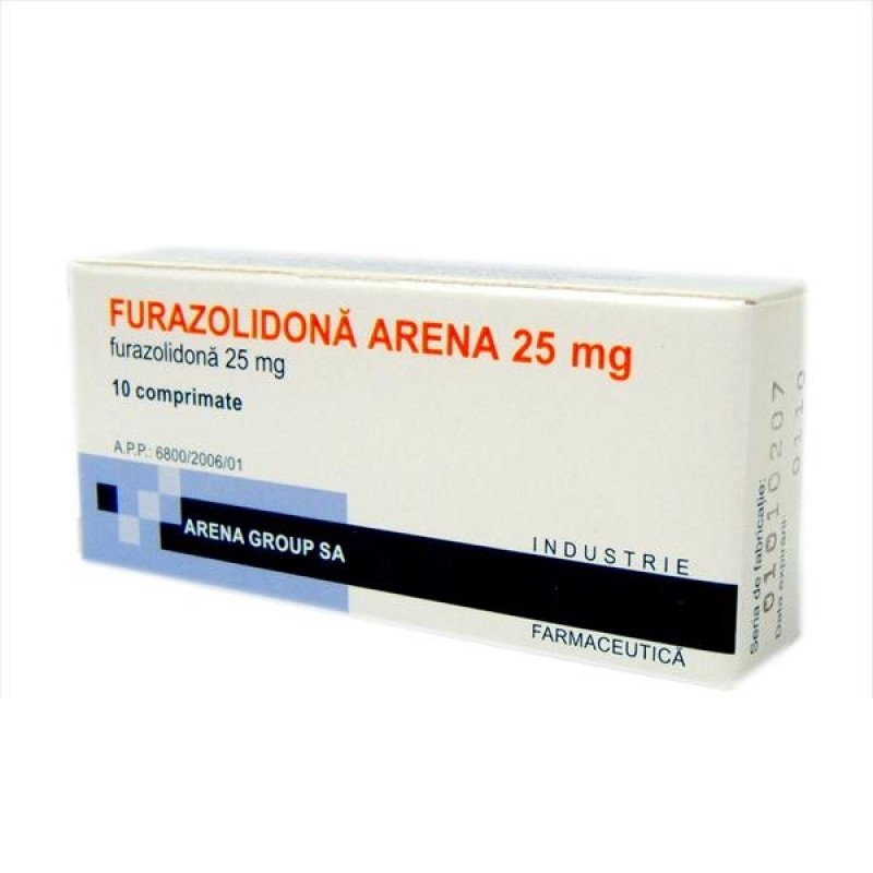 OTC - medicamente fara reteta - Furazolidona 25mg x 10 comprimate, medik-on.ro