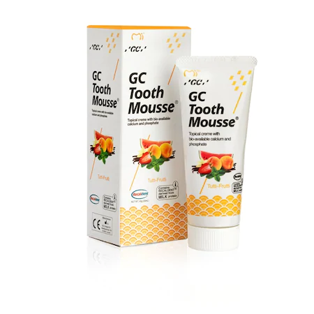 Paste de dinti - GC Tooth Mousse pasta de dinti remineralizanta cu aroma de Tutti Frutti x 40 grame, medik-on.ro