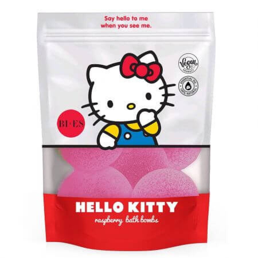 Joaca in apa - Hello Kitty Bombe de baie cu aroma de zmeura x 6 bucati, medik-on.ro