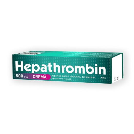 OTC - medicamente fara reteta - Hepathrombin 500ui/g crema x 40 grame, medik-on.ro