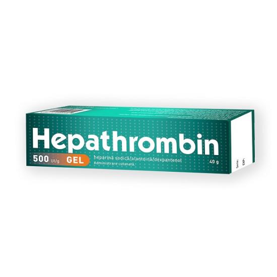 OTC - medicamente fara reteta - Hepathrombin gel 500ui/g x 40 grame, medik-on.ro