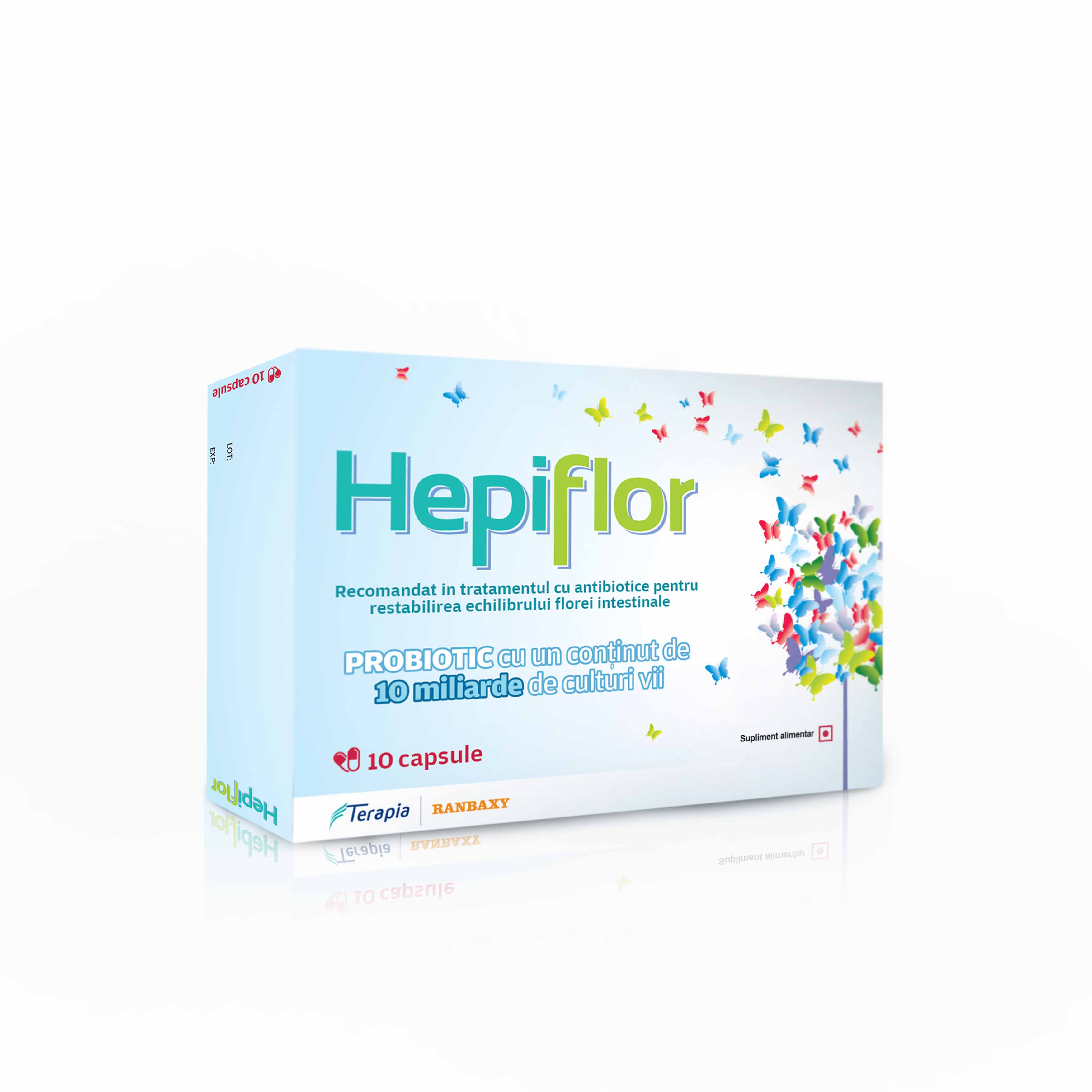 Probiotice si prebiotice - Hepiflor x 10 capsule, medik-on.ro