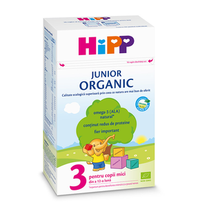 Formule de lapte praf - Hipp lapte praf Organic 3 junior, de la 12 luni, 500 grame, medik-on.ro