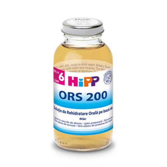 Antidiareice - Hipp ORS solutie de rehidratare cu mar x 200ml, medik-on.ro