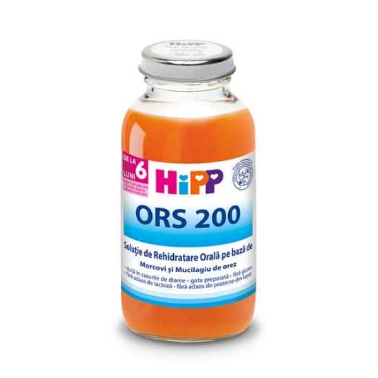 Antidiareice - Hipp ORS solutie de rehidratare cu morcovi si orez x 200ml, medik-on.ro